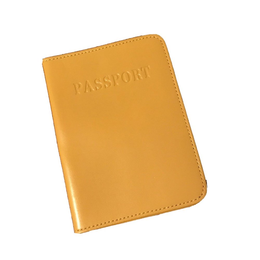 NEW Jack Georges Milano Passport Cover #3707 Yellow Leather